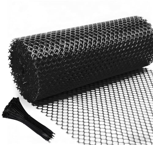 Plastgaller, mångsidigt fjäderfästaket, kycklingstaket, kattnät, duvnät, balkong, hundstaket, kanintråd, trädgårdsnät växtskydd, svart, 40 × 600 cm
