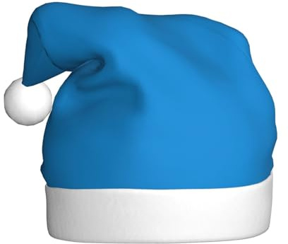 WBQLSL Einfarbige, blaue Weihnachtsmütze, Weihnachtsdekoration, Neujahrsparty, interaktive Requisite