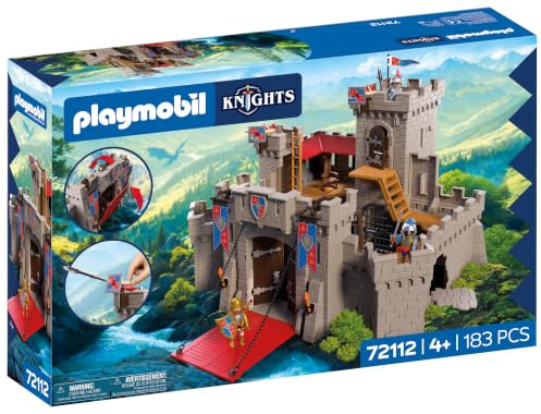 PLAYMOBIL | Knights | Große Löwenritterburg | XXL Ritterburg mit Zugbrücke, Geschützen und Falltür | Ritterburg Spielzeug für Kinder ab 4 Jahren | 72112