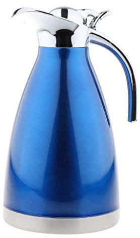 Tubayia 1,5L Edelstahl Thermoskanne Teekanne Kaffeekanne Doppelwandig Vakuum Isolierkanne für Tee/Wasser/Kaffee (Blau)