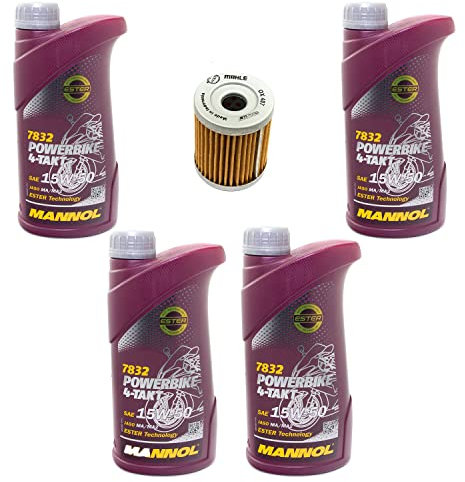 Motoröl Set 15W50 4 Liter + Ölfilter OX407 für Beta