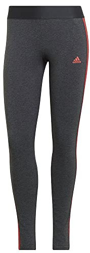Adidas, Loungewear Essentials 3-Stripes, Gamaschen, Dunkelgraues Heidekraut/Halb-Turbo, L, Frau