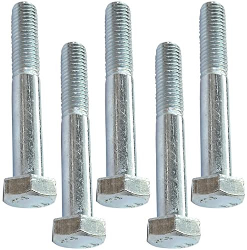 AERZETIX - C47511 - Juego de 5 piezas - Pernos M8x55 con rosca parcial - cabeza hexagonal - Ø8x55mm - DIN 931 - clase 8.8 - acero cincado - bricolaje - herramientas de montaje/ferretería