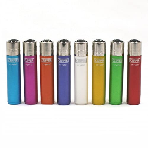 Clipper Crystal - Lot de 8 Briquets