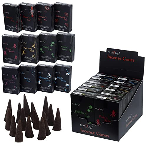 Stamford 37352 Räucherkegel Stamford Premium Hex, mythologisch, Geschenk-Set, 12 Packungen