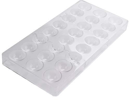 KVSERT Moule à chocolat en polycarbonate avec 24 trous en de demi-sphère