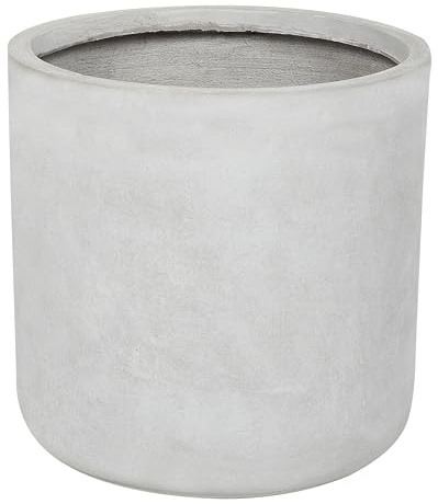 Outdoor Blumentopf Beton-Optik grau rund 34 x 34 x 33 cm Modern Messene