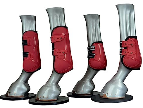 Horses PRO-Quick Soft Red L Reitschutz-Set für Pferde, weich und strapazierfähig, maximaler Schutz vor Verletzungen und Schnitte