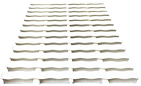 Plaque de Couvercle de vidange pour piscines, Grille de vidange Durable ondulée PPS, Grille de trop-Plein de gouttière, Grille de Grille de vidange de Douche Couverture de vidange