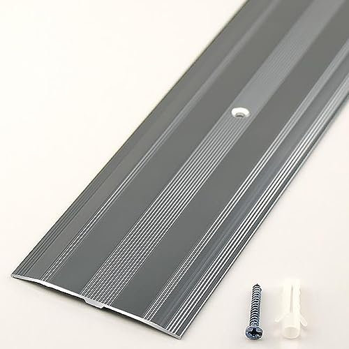 COKYIS Laminat Bodenprofil Aluminium Übergangsleiste Holz Zu Fliesen Bodenübergangsstreifen Abschlussprofil Breite 60mm, rutschfeste Fliesen Abdeckleisten (Color : G)