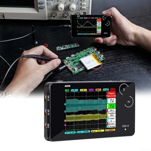 Tragbares Oszilloskop, Mini DSO212 DS212 Digitales Speicher-Oszilloskop 1MHz 10MSa/s Handheld Entry Level Oszilloskope für Anfänger