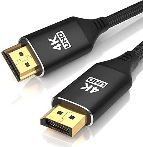 RUIZHI 4K Displayport to HDMI Cable 3FT 10Pack,DP to HDMI 2K@60Hz 1080P@120Hz UHD Cable Unidirectional Nylon Braided Aluminum case Cord for Dell, NVIDIA, AMD, Lenovo, HP, Monitor, Projector, Desktop