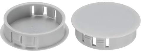 PATIKIL Hole Plugs Plastic, 10 Pcs 38mm(1.5) Screw Bumper Hole Plug Flush Snap Type Round Hole Cover Caps for Round Holes Cabinet Furniture Kitchen, Grey