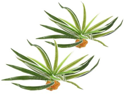 ORFOFE 2stücke Künstliche Pflanze Für Reptilien Terrarienpflanze Dekoration Aquarium Ornament Pflegeleicht Naturgetreu Hideout Anlage