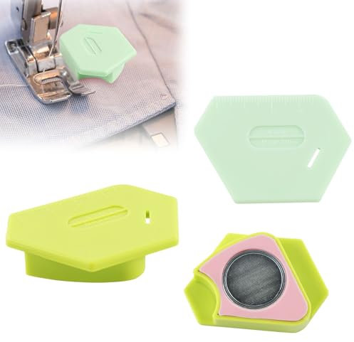 QINGYIWL 2 Stück Magnetische Nahtführung für Nähmaschinen, Magnet Nahtführung, Magnetischer Nahtführer mit Skala, Nähzubehör Für Nähmaschine