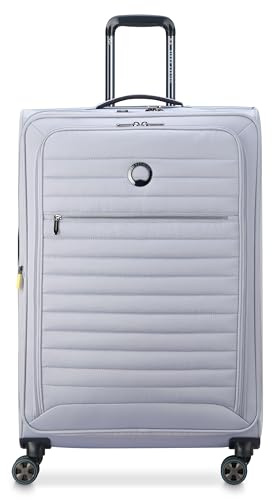 DELSEY Paris Cruise 3.0 Softside Expandable Luggage with Spinner Wheels, Platinum, Checked-Large 28 Inch, Cruise 3.0 Softside Expandable Luggage with Spinner Wheels