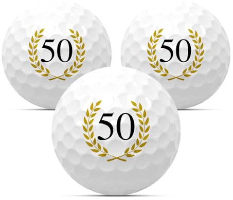 Golfbälle im 3er Set zum Geburtstag Golfgeschenk Golf Geburtstagsgeschenk Geschenk Geschenkidee Jubiläum Jahrestag Happy Birthday 18 20 22 25 30 33 35 40 44 45 50 55 60 65 66 70 75 77 80 85 88 90