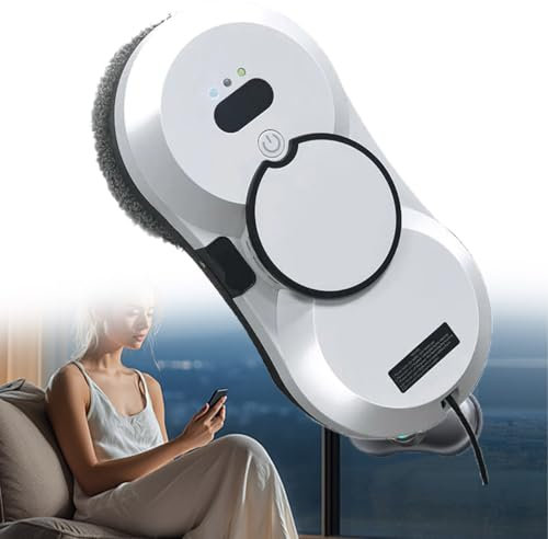 Window Cleaner ,Automatic Window Cleaning Robot,Window Cleaner Robot ,Auto Dual Spray, Path Planning, 5600Pa Suction, Remote Control, Edge Detection for Streak-Free Glass, for All Smooth Surfaces