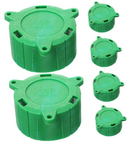 PRETYZOOM 6pcs 13 Pin Trailer Connector Plug Cap with Quick Protection, Plastic Material, Suitable for Homes and Offices, Green Socket Cover for Safe Usage and Dust Prevention