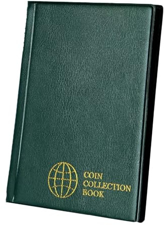 HuadaXtai Album de Collection de Pièces, 60 Pocket Storage Binder pour La Monnaie et Les sous, Vert