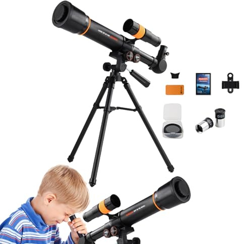 Teleskop för barn, teleskop bärbara barn, tidig vetenskaplig astronomiskt barnteleskop amateurastronomer och nybörjare