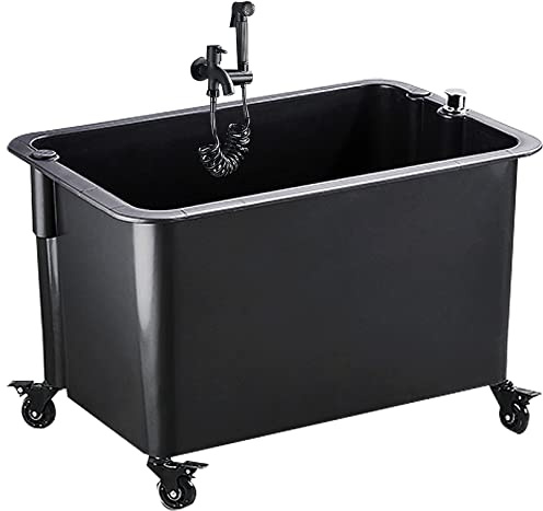 JKJZSALJ Floor Mop Sink,Commercial Utility Sink With Faucet - Deep Basin Mop Sink For Bathroom, Laundry, Garage & Shop - Ideal Outdoor Slop Sink For Home & Basement Cleaning,#2