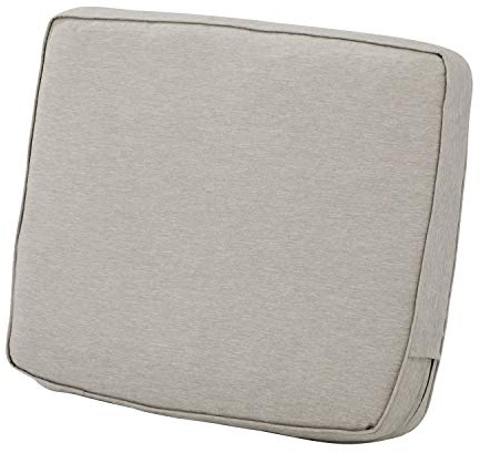 CLASSIC ACCESSORIES Montlake Wasserabweisendes Rückenkissen für Terrasse, Lounge, 53,3 x 55,9 x 10,2 cm, Grau meliert