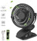 QHUI Mini Ventilador de escritorio, Ventilador de refrigeración personal USB de 3 velocidades con rotación de 360 °, cable USB y batería para el hogar, oficina, gimnasio, pesca, camping