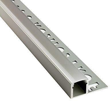tktrading24 T77 LED Alu Premium Fliesenprofil 12mm silber 2m opal