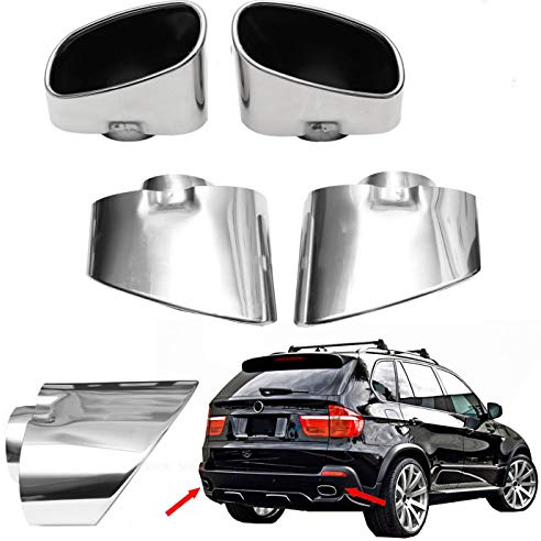 Double Embout Tuyau De Sortie Pot D'échappement Acier Inoxydable Compatible avec BMW