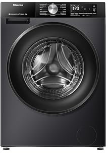 Hisense WF3S9043BB3, Lavadora, 9 Kg, Class A-30%/D, 1400 RPM, Ancho 60 cm, 14 Programas, PureJet, Negro