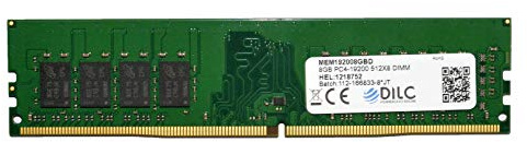 DILC - Memoria RAM DDR4 DIMM de 8 GB, memoria RAM para ordenador fijo, 2400 MHz, PC4-19200 (288 pines), Single Rank, compatible con ordenador con placa base Intel o Amd, Perfomance Elevate, garantía