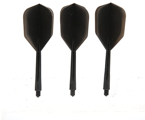 2BA Dart Shaft und Flights, Dart Shafts and Flights Integrierter Dart Ersatz für integrierten Dart für 2BA Dart Barrels mit Gewindedurchmesser(Schwarz)