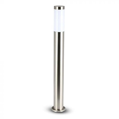 Wegeleuchte Wegelampe Gartenleuchte mit Edelstahlgehäuse IP44 E27 Fassung Satin-Nickel 110CM
