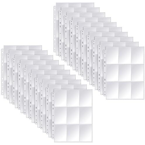 720 Pockets Sammelkarten Hüllen, Transparent Tartenhülle, 40 Stück | Doppelseitig, Leere Sammelmappe, Für alle Arten von Karten