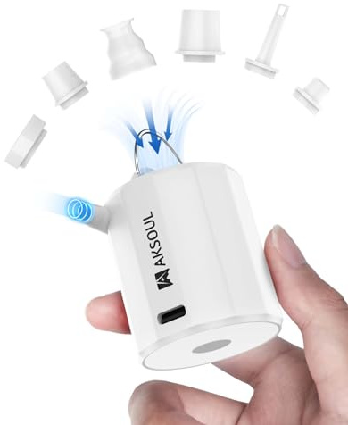 Pompa per Materasso Gonfiabile Elettrica Ricaricabile: Aria Pompetta USB Batteria Portatile Campeggio Mini Tiny Gonfiatore Elettrico Gonfiare & Sgonfia per Piscina Materassino Gonfiabili Materassini
