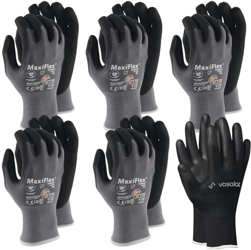 ATG Maxiflex Handschuhe Gr. 9 Ultimate 5 Paar - Arbeitshandschuhe Herren und Damen mit hervorragendem Grip - Montagehandschuhe Nitril