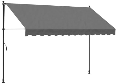 vidaXL Markise Einziehbar Anthrazit 300x150 cm Stoff und Stahl