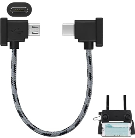 Aradoea 15cm/3.66 Inch Type-C to Micro USB Cable for DJI Remote Controller | Micro USB to Micro USB Remote Controller Wire Fit DJI Mavic Mini SE Mini 2 Pro Zoom Mavic Air Mavic Pro Platinum Spark Drones