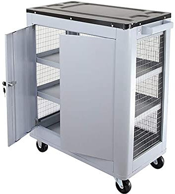 SmPinnaA Utility Tool Trolley Cart with Hooks Heavy Duty 3-Tiers Rolling Tool Service Utility Cart for Mechanics Tool Storage Cart for Garden Outdoors