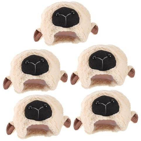 VICASKY 5stücke Plüsch Schaf Ohren Hut Lustige Kopfbedeckung Für Cosplay Fotografie Bequem Und Warm Für Partys Feste Und Winteraktivitäten Für Erwachsene