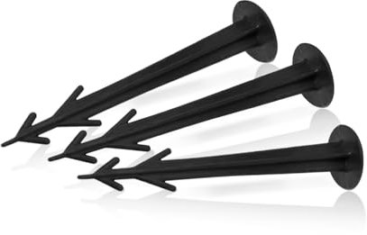 Ghazpmuk 100 Piezas Estacas de Suelo de Plástico, Piquetas de Fijación, Clavos Borde de Césped, Estacas de Anclaje de Jardín para Tela de Maleza, Lona
