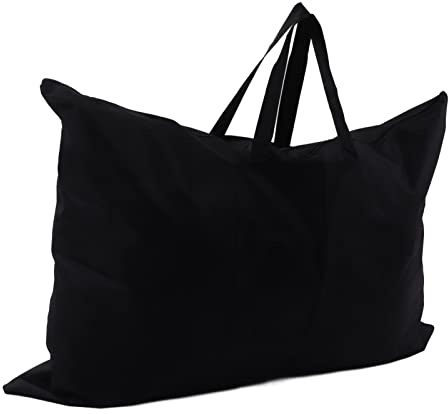 Rankomu Borsa portfolio per artisti, grande capacità, in tela nera, borsa per il trasporto di mappe e riviste, 96,5 x 66 cm
