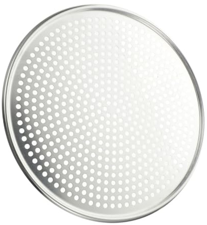 Amosfun Moule à Pizza Rond Perforé en Alliage D'aluminium 12 Pouces, Plaque de Cuisson Résistante à L'usure Facile à Nettoyer pour Cuisson Multifonction Maison