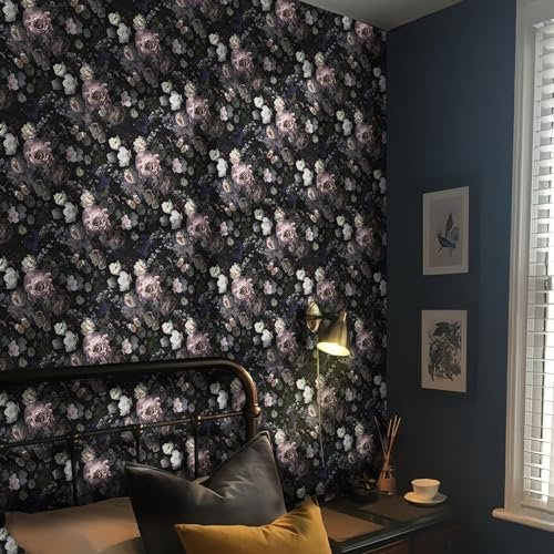 Selbstklebende Tapete Retro Pink Tapete Klebfolie Für Küche Schlafzimmer,Wasserfest Tapete Selbstklebend, Wandverkleidung Vinyl Diy Abnehmbar Tapeten,Statische Tapete 38x250cm