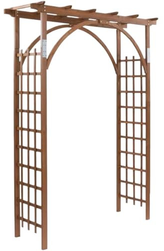 Arche Jardin Arche de jardin en bois de 85 pouces, arche de mariage for cérémonie, treillis en bois for plantes grimpantes, pergola de décoration de Noël for jardin et arrière-cour Arche De Rosiers Vi