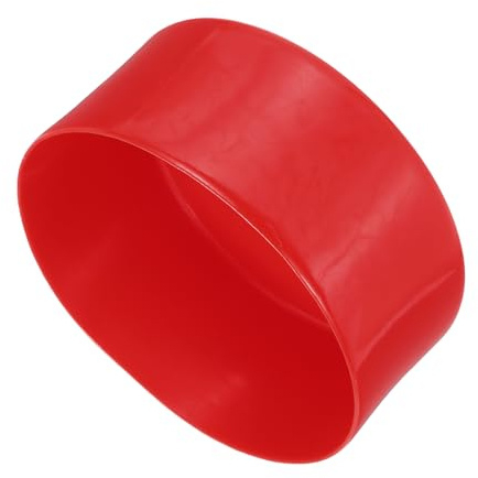 sourcing map Embouts ronds en caoutchouc de 110 mm, capuchons ronds en vinyle pour tubes, clôture, poteau de tuyau, meubles, balustrade, rouge