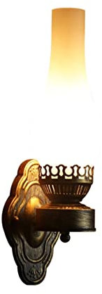 Lámpara de Pared Retro de Hierro con Bordado artístico, iluminación Industrial para cafetería, Bar, decoración Rural mediterránea, luz de Pared de Vidrio E27, Base Redonda para Restaurante, Hermosa l