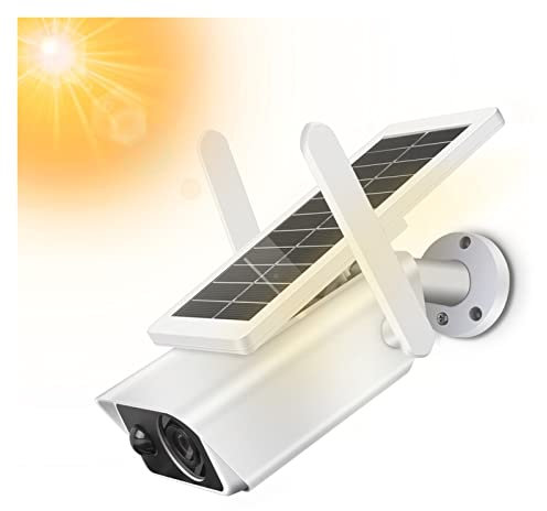 Caméras de sécurité à Domicile Caméra de sécurité extérieure sans Fil Batterie Rechargeable Solaire IP Surveillance caméras domestiques Audio bidirectionnel PIR(Camera with 64G Card)