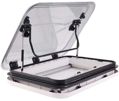 RV Skylights Roof Vent Hatch with LED Light - Replacement Skylight for Motorhomes and Caravans